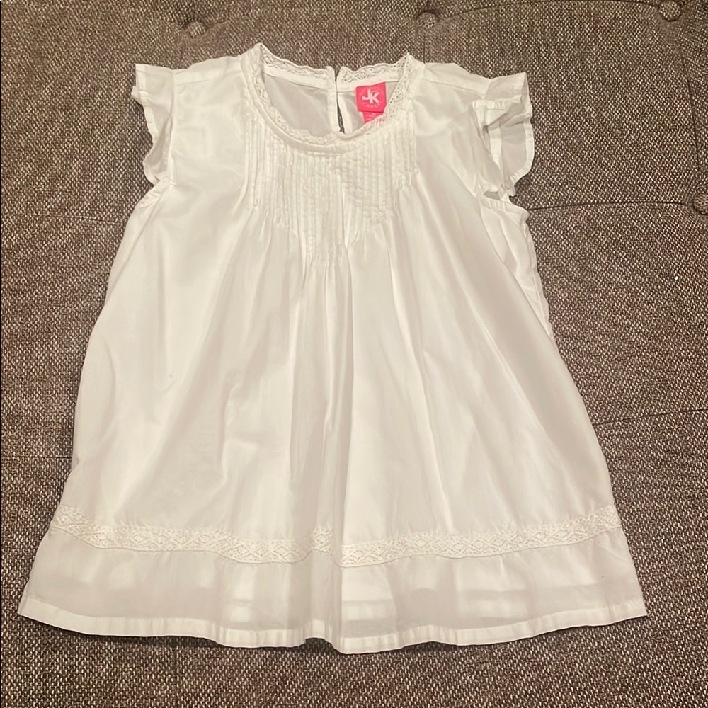 White Ruffled Sleeveless Top